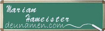 Marian Hameister Visitenkarte